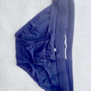 Navy Speedo with Cut Outs!